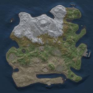 Thumbnail Rust Map: Procedural Map, Size: 3500, Seed: 174021341, 17 Monuments