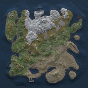 Thumbnail Rust Map: Procedural Map, Size: 3500, Seed: 900288122, 16 Monuments