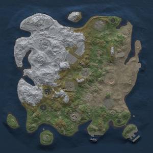 Thumbnail Rust Map: Procedural Map, Size: 3600, Seed: 120000, 17 Monuments