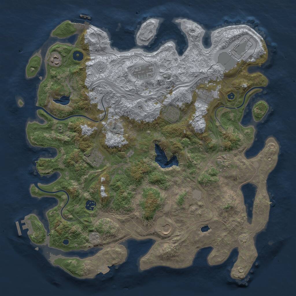 Rust Map: Procedural Map, Size: 4250, Seed: 7777000, 18 Monuments