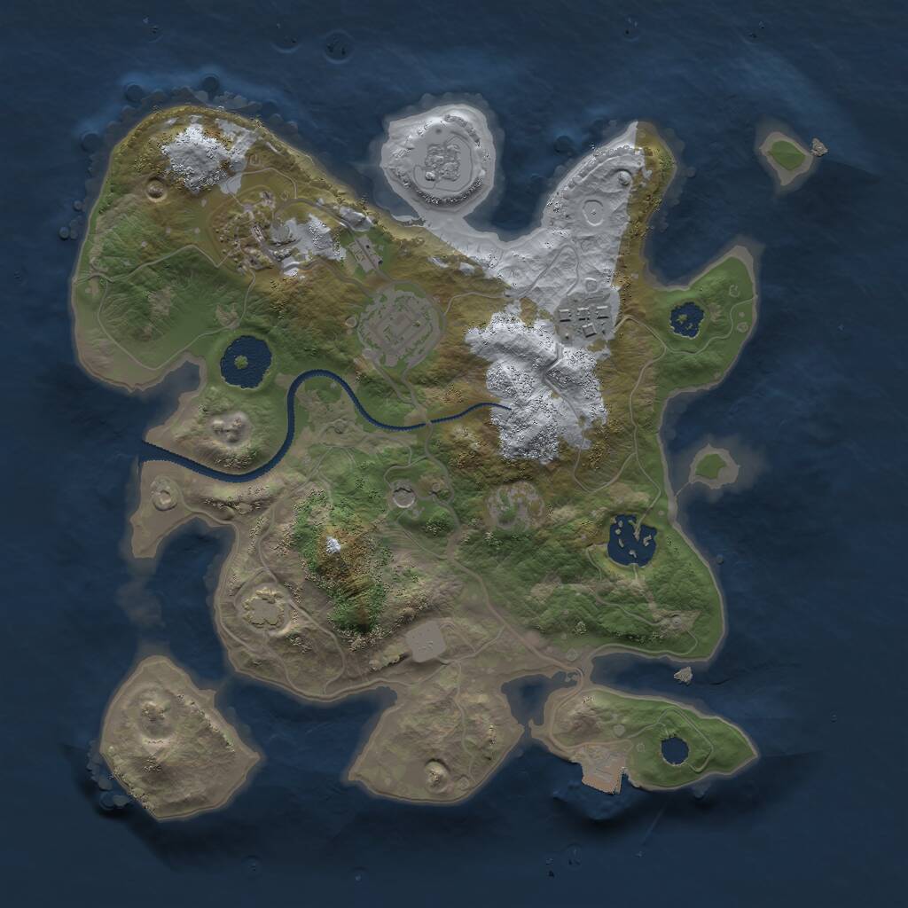 Rust Map: Procedural Map, Size: 2700, Seed: 56489906, 8 Monuments