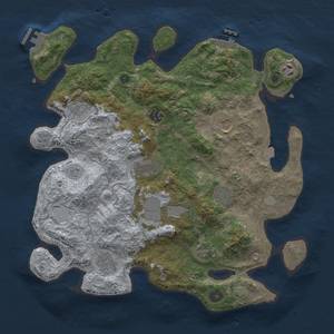 Thumbnail Rust Map: Procedural Map, Size: 3750, Seed: 69262, 18 Monuments