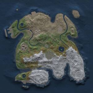 Thumbnail Rust Map: Procedural Map, Size: 2500, Seed: 931615200, 7 Monuments