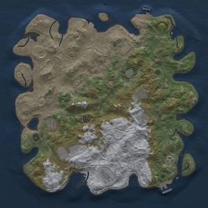 Thumbnail Rust Map: Procedural Map, Size: 4250, Seed: 2135548969, 19 Monuments