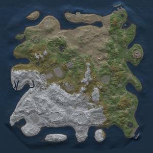 Thumbnail Rust Map: Procedural Map, Size: 4000, Seed: 1993889950, 18 Monuments