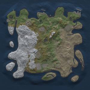 Thumbnail Rust Map: Procedural Map, Size: 3500, Seed: 18327, 15 Monuments