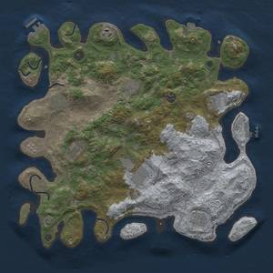 Thumbnail Rust Map: Procedural Map, Size: 4000, Seed: 163570230, 17 Monuments