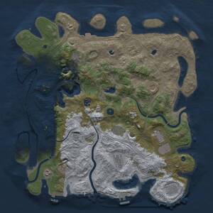 Thumbnail Rust Map: Procedural Map, Size: 4500, Seed: 971035130, 17 Monuments