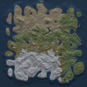 Thumbnail Rust Map: Procedural Map, Size: 4500, Seed: 997920663, 14 Monuments