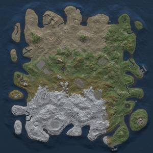 Thumbnail Rust Map: Procedural Map, Size: 4500, Seed: 997920663, 19 Monuments