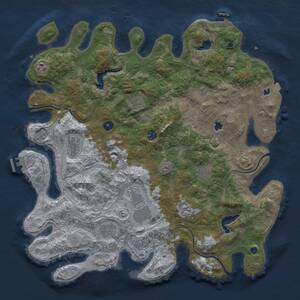 Thumbnail Rust Map: Procedural Map, Size: 4500, Seed: 429592707, 16 Monuments