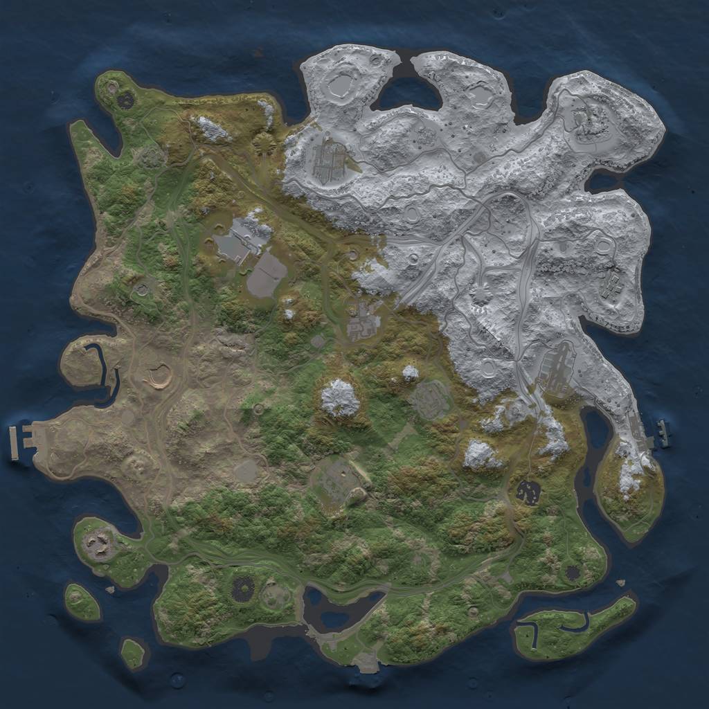 Rust Map: Procedural Map, Size: 4250, Seed: 81977722, 19 Monuments