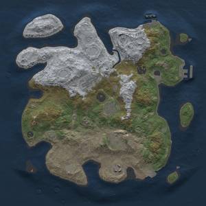 Thumbnail Rust Map: Procedural Map, Size: 3300, Seed: 1302969355, 13 Monuments