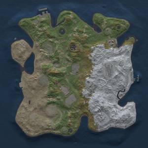 Thumbnail Rust Map: Procedural Map, Size: 3500, Seed: 1063754174, 18 Monuments