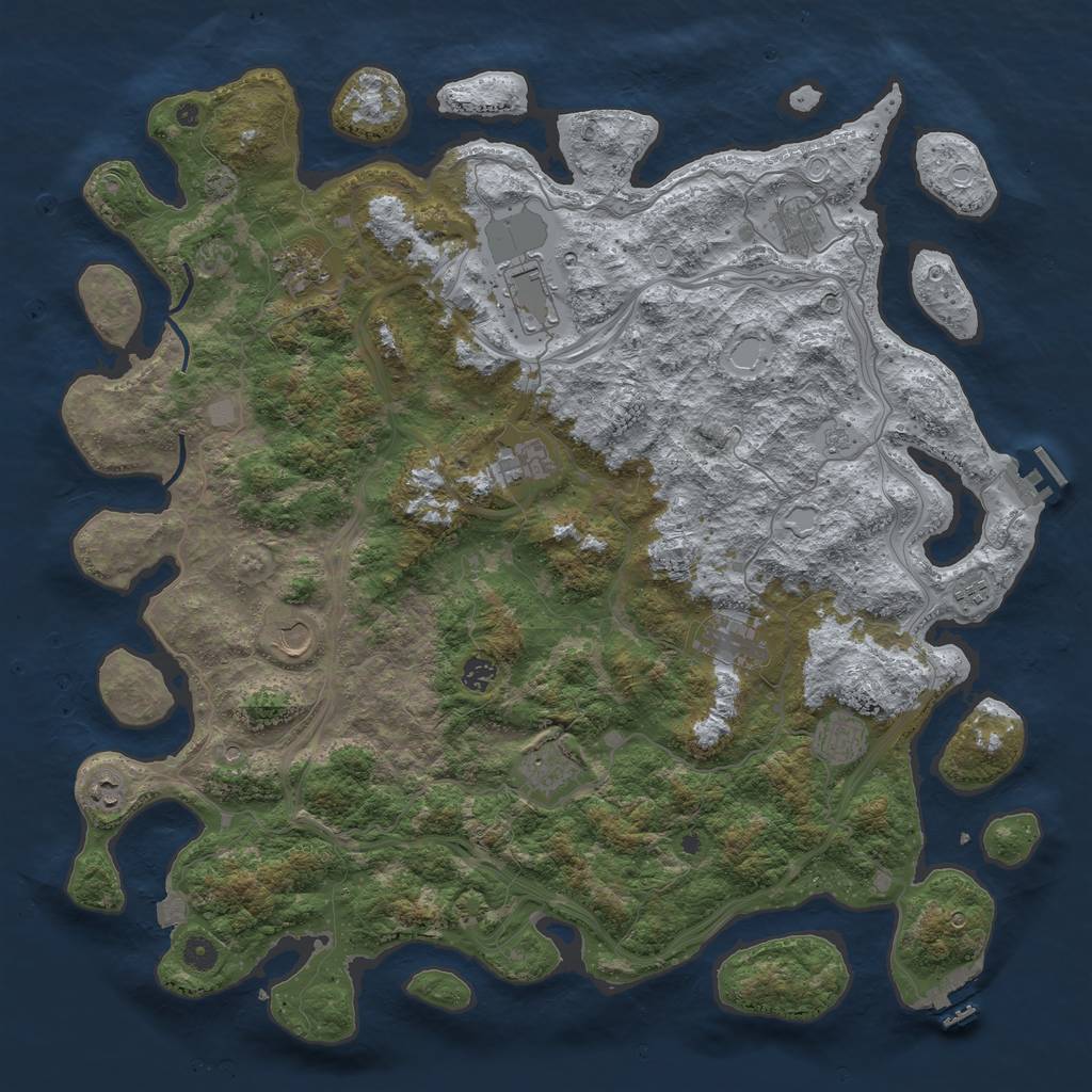 Rust Map: Procedural Map, Size: 4800, Seed: 770750173, 19 Monuments