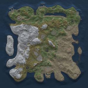 Thumbnail Rust Map: Procedural Map, Size: 4000, Seed: 1725731374, 19 Monuments