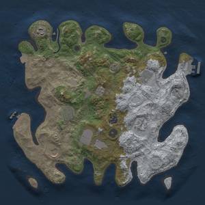 Thumbnail Rust Map: Procedural Map, Size: 3500, Seed: 34644187, 16 Monuments