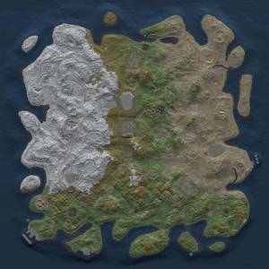 Thumbnail Rust Map: Procedural Map, Size: 4500, Seed: 843868772, 19 Monuments