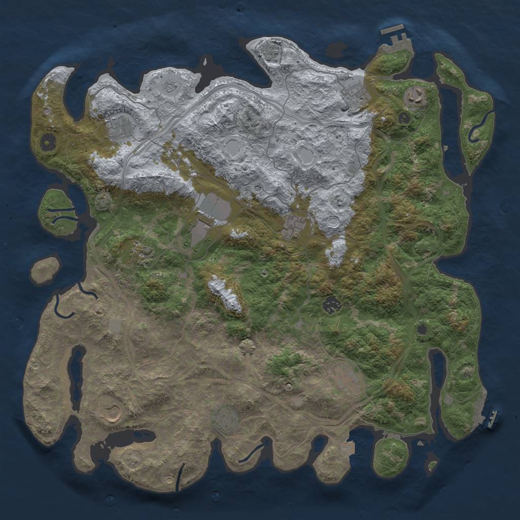 Rust Map: Procedural Map, Size: 4500, Seed: 18789623, 19 Monuments