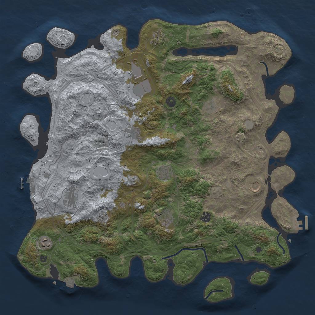 Rust Map: Procedural Map, Size: 4500, Seed: 15347, 19 Monuments