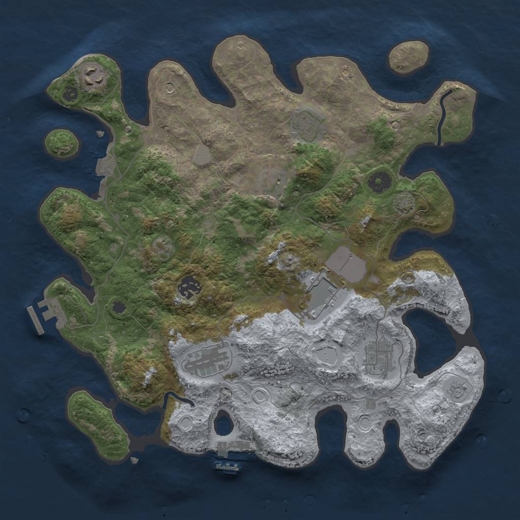 Procedural Map :: Rust Map :: Just-Wiped