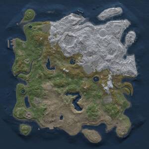 Thumbnail Rust Map: Procedural Map, Size: 4000, Seed: 654258, 14 Monuments