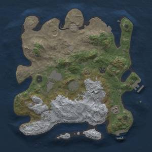 Thumbnail Rust Map: Procedural Map, Size: 3500, Seed: 147446580, 16 Monuments