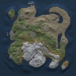 Thumbnail Rust Map: Procedural Map, Size: 3000, Seed: 68012807, 13 Monuments