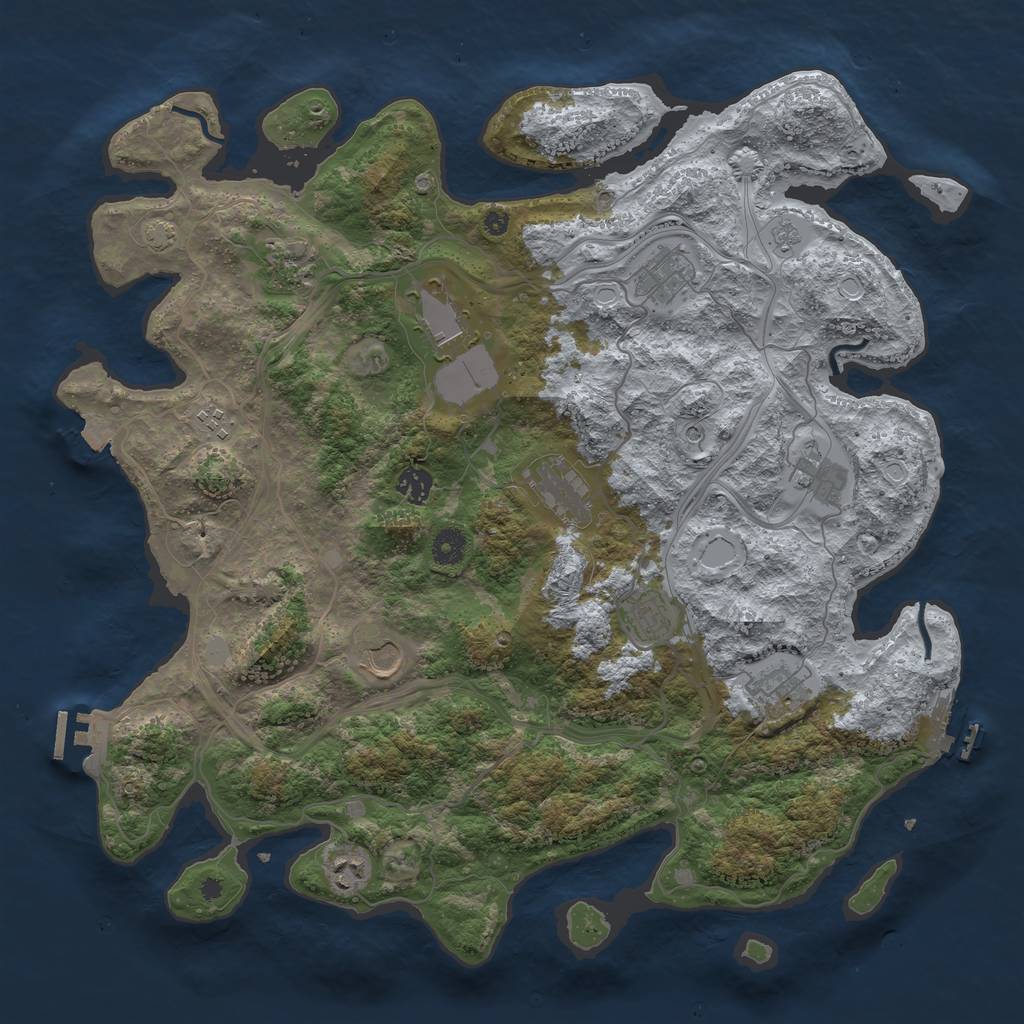 Rust Map: Procedural Map, Size: 4250, Seed: 256835305, 19 Monuments