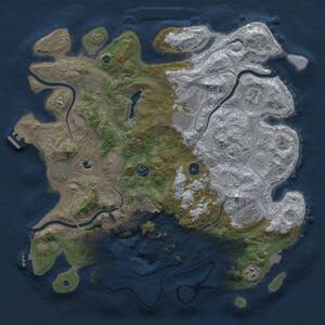Thumbnail Rust Map: Procedural Map, Size: 4250, Seed: 256835305, 16 Monuments