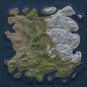 Thumbnail Rust Map: Procedural Map, Size: 4250, Seed: 256835305, 19 Monuments