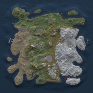 Thumbnail Rust Map: Procedural Map, Size: 3500, Seed: 648526, 17 Monuments