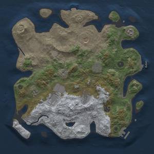 Thumbnail Rust Map: Procedural Map, Size: 3700, Seed: 1857005521, 16 Monuments