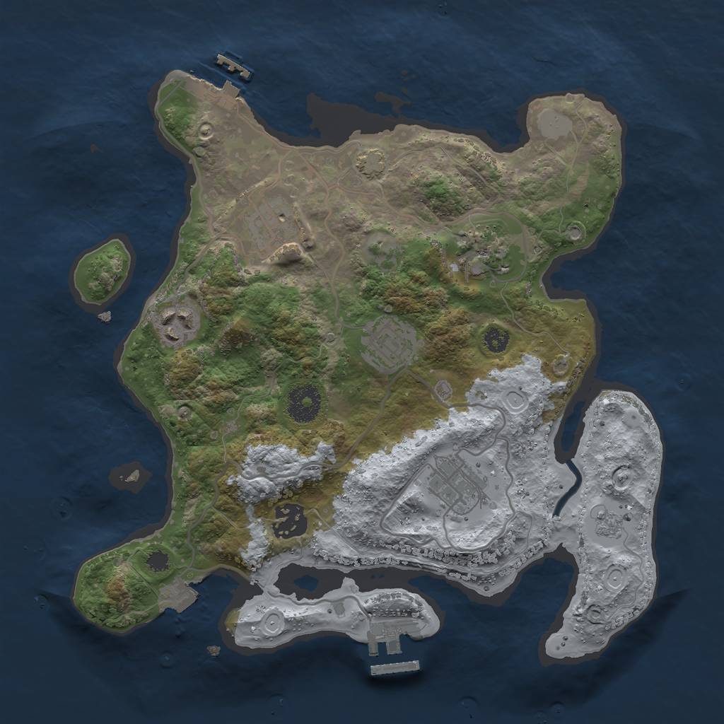 Rust Map: Procedural Map, Size: 3000, Seed: 1748870019, 13 Monuments