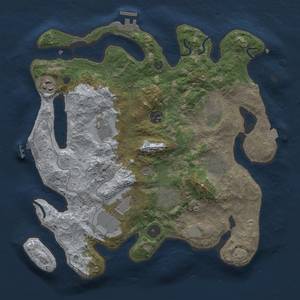 Thumbnail Rust Map: Procedural Map, Size: 3500, Seed: 1886547203, 15 Monuments