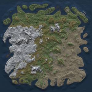 Thumbnail Rust Map: Procedural Map, Size: 6000, Seed: 124191, 19 Monuments