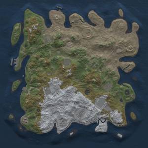 Thumbnail Rust Map: Procedural Map, Size: 4250, Seed: 1143588850, 19 Monuments