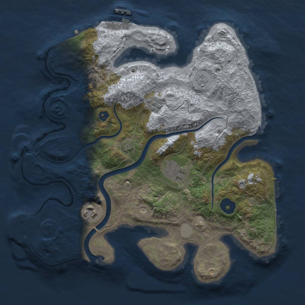 Rust Map: Procedural Map, Size: 3000, Seed: 1700508078, 9 Monuments