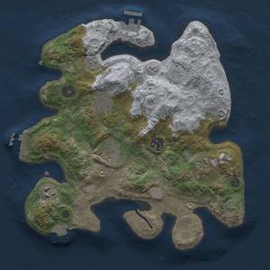 Thumbnail Rust Map: Procedural Map, Size: 3000, Seed: 1700508078, 14 Monuments