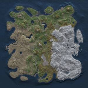 Thumbnail Rust Map: Procedural Map, Size: 4150, Seed: 325589, 15 Monuments