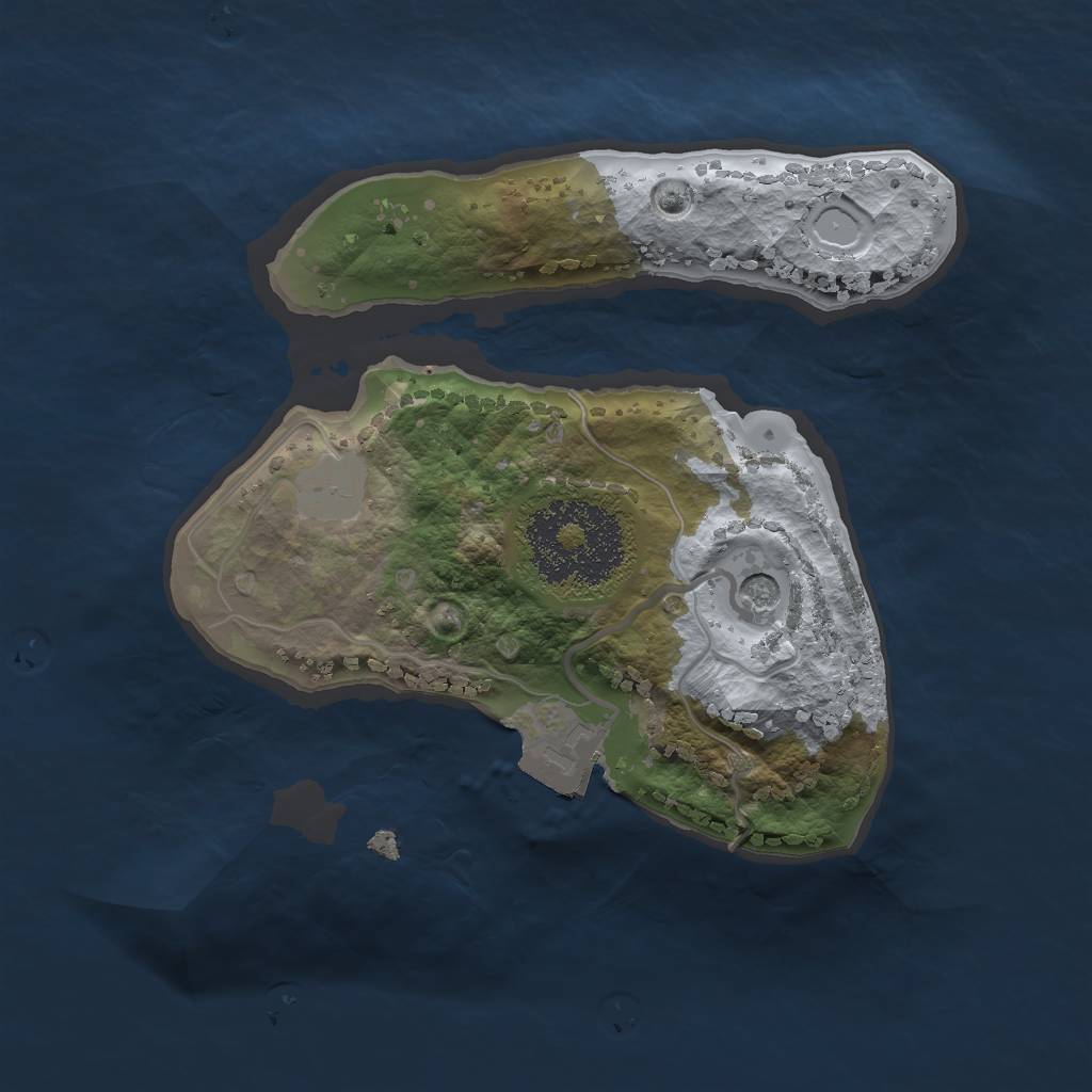 Rust Map: Procedural Map, Size: 1750, Seed: 1234324, 4 Monuments