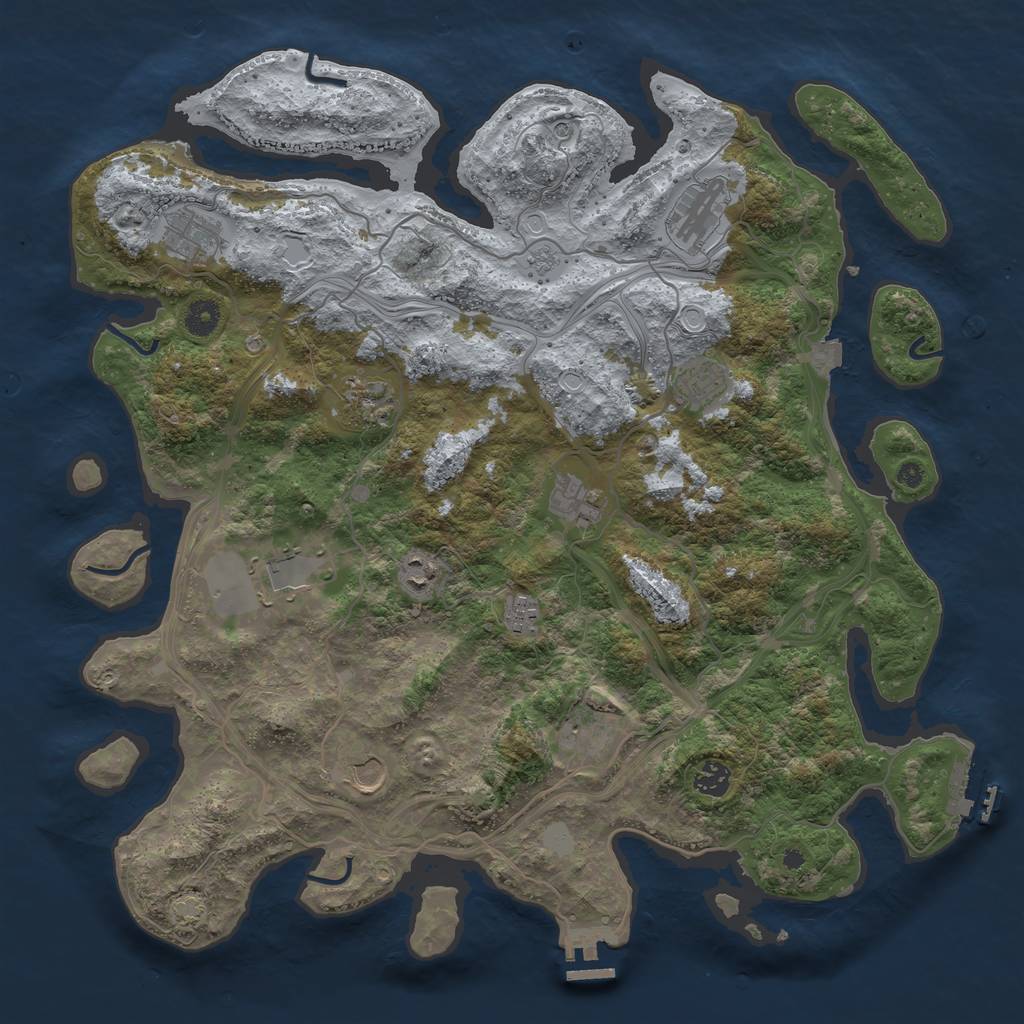Rust Map: Procedural Map, Size: 4250, Seed: 15184575, 19 Monuments