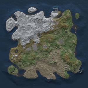 Thumbnail Rust Map: Procedural Map, Size: 3500, Seed: 956030372, 15 Monuments