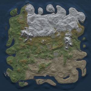 Thumbnail Rust Map: Procedural Map, Size: 5000, Seed: 1251, 19 Monuments