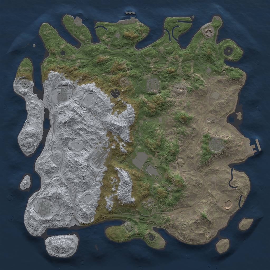 Rust Map: Procedural Map, Size: 4500, Seed: 426150307, 19 Monuments