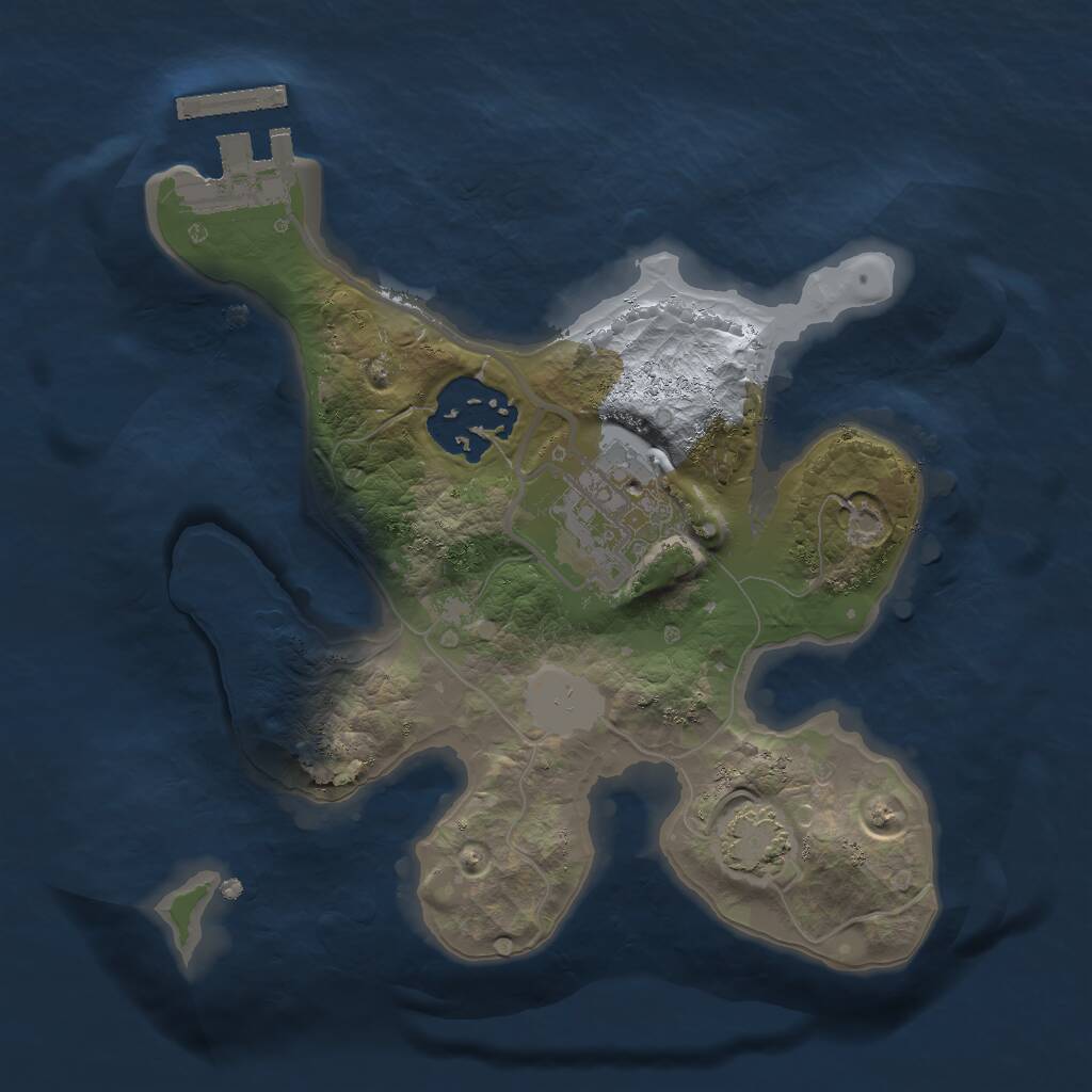 Rust Map: Procedural Map, Size: 2000, Seed: 290185177, 5 Monuments