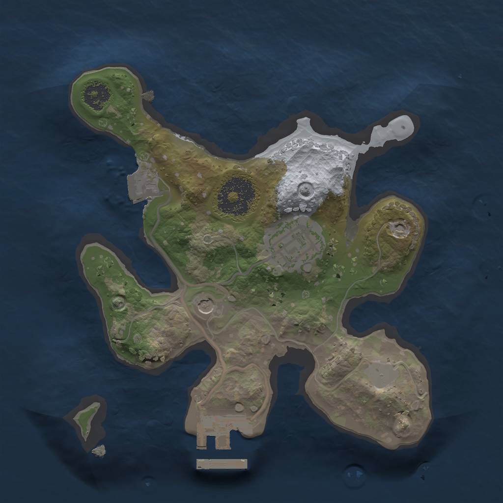 Rust Map: Procedural Map, Size: 2000, Seed: 290185177, 6 Monuments