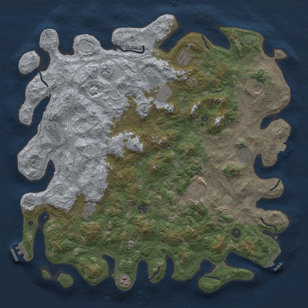 Rust Map: Procedural Map, Size: 4750, Seed: 448861299, 19 Monuments