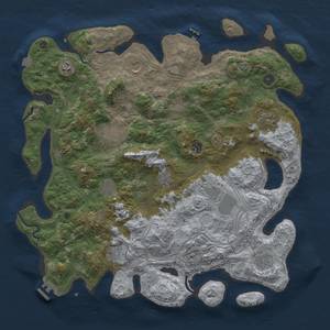 Thumbnail Rust Map: Procedural Map, Size: 4500, Seed: 1174834335, 19 Monuments