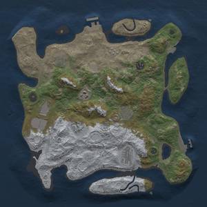 Thumbnail Rust Map: Procedural Map, Size: 3550, Seed: 1797773299, 16 Monuments